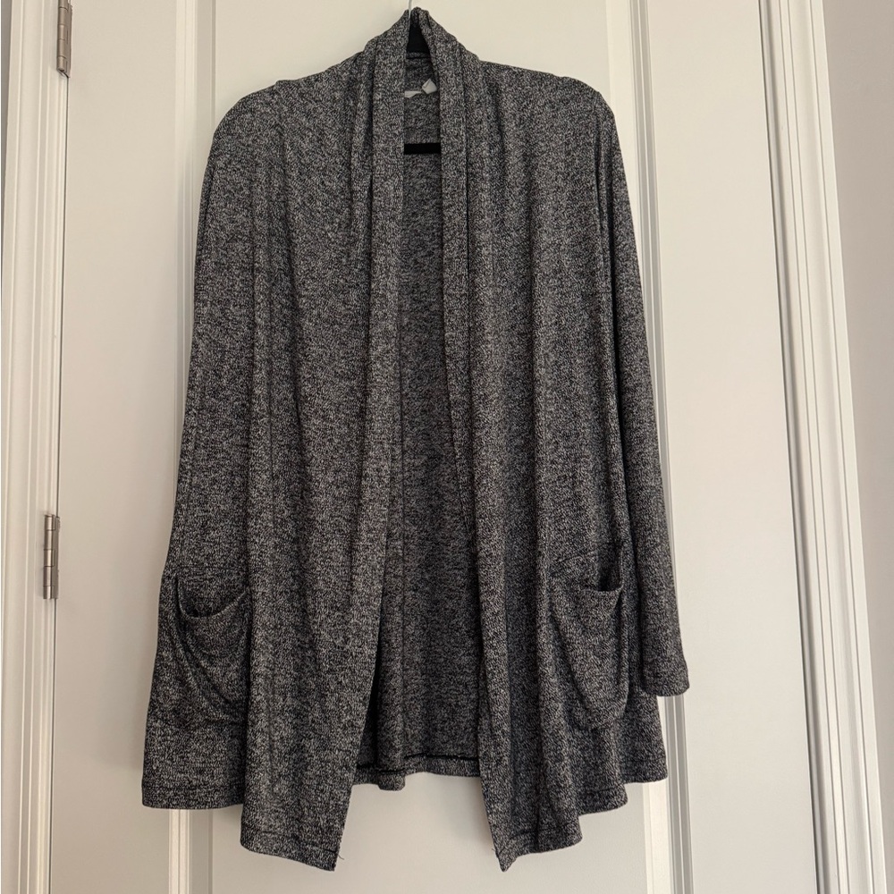 Athleta Gray Cardigan Sweater with Shawl Collar